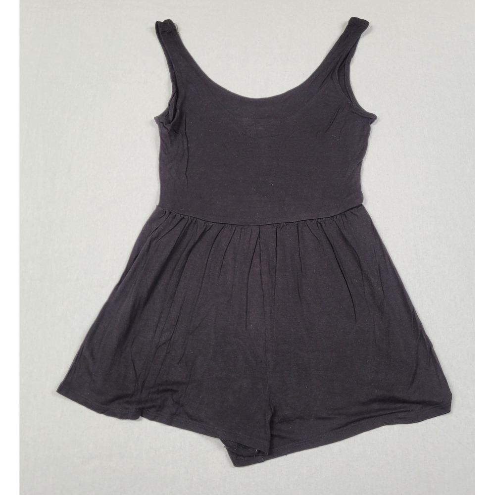 H&M Divided Black Low Back Sleeveless Shorts Romper Womens Size S